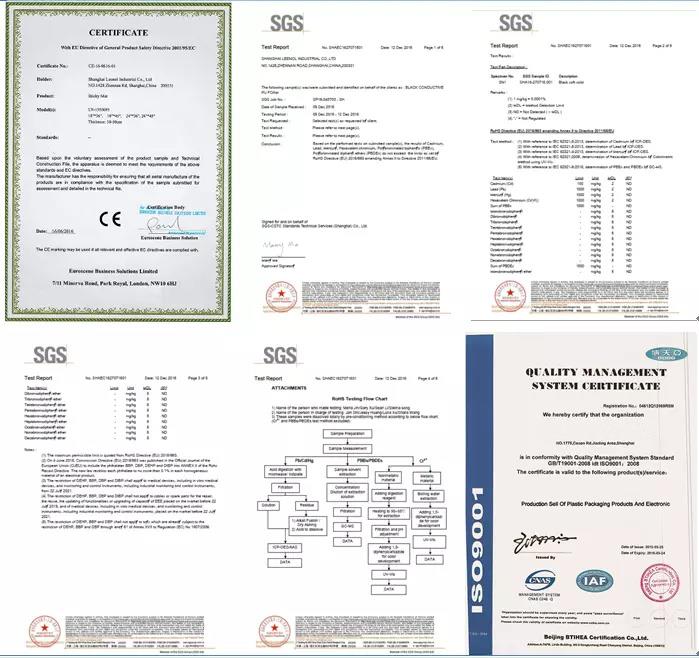 Zertifizierung für esd bag