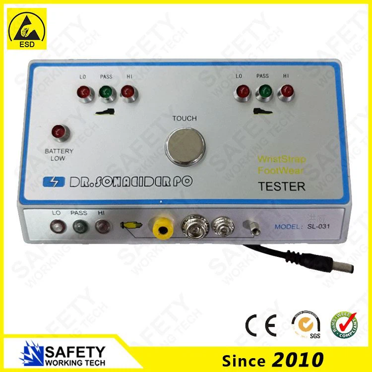 ESD wrist strap and foot wear tester